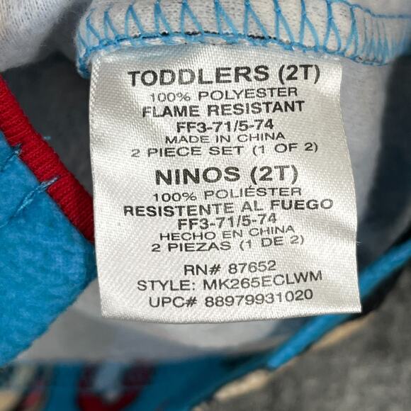 Mickey Mouse Pajama Top Toddler 2T Disney Roadster Racers Flannel Long Sleeve‎ - Picture 6 of 11